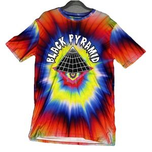 Black Pyramid Chris Brown Starburst Tie Dye Shirt Small Psychedelic Graphic